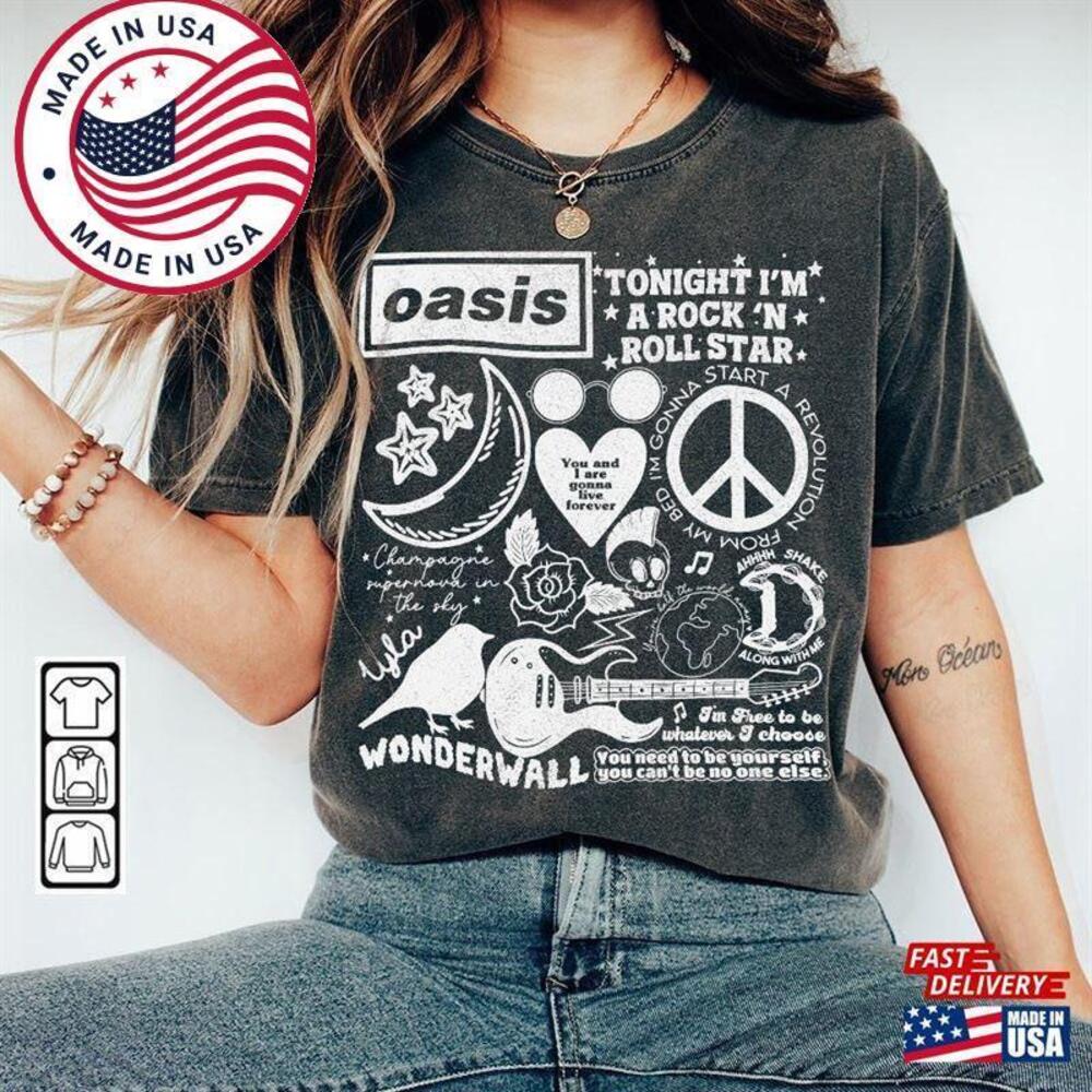 Oasis Doodle Art Shirt Album Lyrics Tee T-Shirt